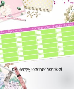 Labels 1.95 inch Width Quarter Boxes 537 for Big Happy Planner Vertical Planner Stickers