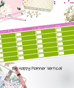 Labels 1.95 inch Width Quarter Boxes 538 for Big Happy Planner Vertical Planner Stickers