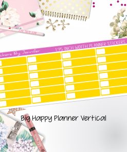 Labels 1.95 inch Width Quarter Boxes 542 for Big Happy Planner Vertical Planner Stickers
