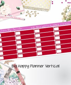 Labels 1.95 inch Width Quarter Boxes 556 for Big Happy Planner Vertical Planner Stickers
