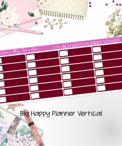 Labels 1.95 inch Width Quarter Boxes 557 for Big Happy Planner Vertical Planner Stickers