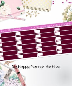 Labels 1.95 inch Width Quarter Boxes 558 for Big Happy Planner Vertical Planner Stickers