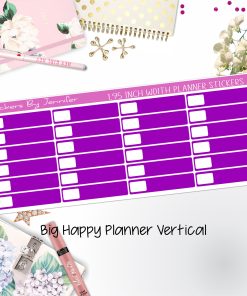 Labels 1.95 inch Width Quarter Boxes 564 for Big Happy Planner Vertical Planner Stickers