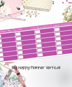 Labels 1.95 inch Width Quarter Boxes 571 for Big Happy Planner Vertical Planner Stickers