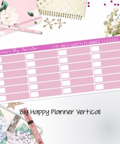 Labels 1.95 inch Width Quarter Boxes 574 for Big Happy Planner Vertical Planner Stickers