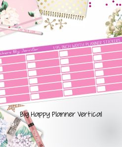 Labels 1.95 inch Width Quarter Boxes 577 for Big Happy Planner Vertical Planner Stickers