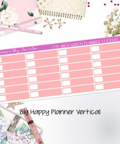 Labels 1.95 inch Width Quarter Boxes 580 for Big Happy Planner Vertical Planner Stickers