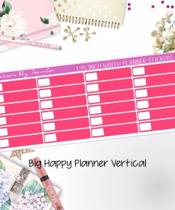 Labels 1.95 inch Width Quarter Boxes 581 for Big Happy Planner Vertical Planner Stickers