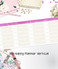 Labels 1.95 inch Width Quarter Boxes 590 for Big Happy Planner Vertical Planner Stickers