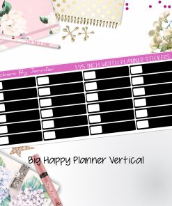 Labels 1.95 inch Width Quarter Boxes 600 for Big Happy Planner Vertical Planner Stickers