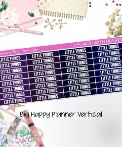 Little Things Headers 1.95 inch Width 452 for Big Happy Planner Vertical Planner Stickers