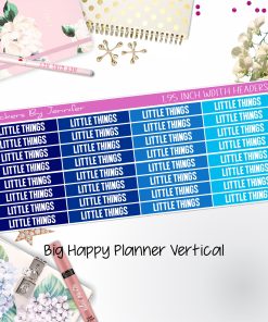Little Things Headers 1.95 inch Width 453 for Big Happy Planner Vertical Planner Stickers