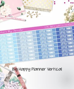 Little Things Headers 1.95 inch Width 454 for Big Happy Planner Vertical Planner Stickers