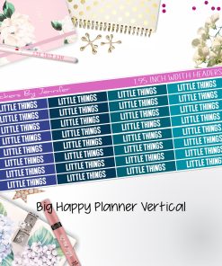 Little Things Headers 1.95 inch Width 455 for Big Happy Planner Vertical Planner Stickers