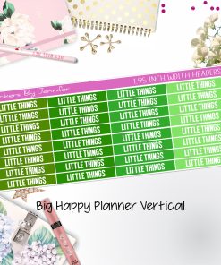 Little Things Headers 1.95 inch Width 459 for Big Happy Planner Vertical Planner Stickers