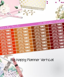 Little Things Headers 1.95 inch Width 463 for Big Happy Planner Vertical Planner Stickers