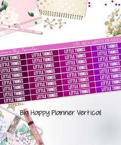 Little Things Headers 1.95 inch Width 466 for Big Happy Planner Vertical Planner Stickers