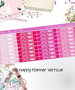 Little Things Headers 1.95 inch Width 469 for Big Happy Planner Vertical Planner Stickers