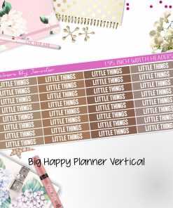 Little Things Headers 1.95 inch Width 474 for Big Happy Planner Vertical Planner Stickers