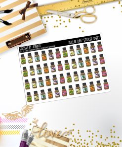 Oils Mini DD041, Planner Stickers, Bullet Journal, Functional Planner Stickers, Stationary Stickers