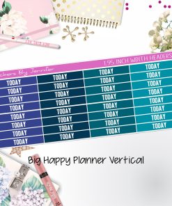 Today Headers 1.95 inch Width 480 for Big Happy Planner Vertical Planner Stickers