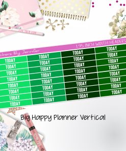 Today Headers 1.95 inch Width 483 for Big Happy Planner Vertical Planner Stickers