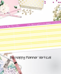 Two-Tone Labels 1.95 inch Width Quarter Boxes 601 for Big Happy Planner Vertical Planner Stickers