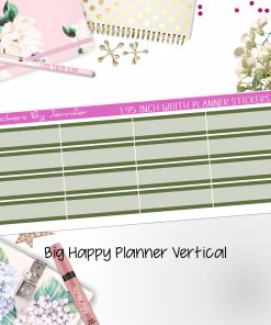 Two-Tone Labels 1.95 inch Width Quarter Boxes 606 for Big Happy Planner Vertical Planner Stickers