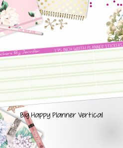 Two-Tone Labels 1.95 inch Width Quarter Boxes 611 for Big Happy Planner Vertical Planner Stickers
