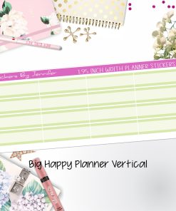 Two-Tone Labels 1.95 inch Width Quarter Boxes 612 for Big Happy Planner Vertical Planner Stickers