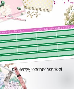 Two-Tone Labels 1.95 inch Width Quarter Boxes 619 for Big Happy Planner Vertical Planner Stickers
