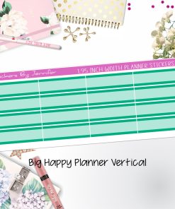 Two-Tone Labels 1.95 inch Width Quarter Boxes 622 for Big Happy Planner Vertical Planner Stickers