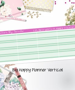 Two-Tone Labels 1.95 inch Width Quarter Boxes 624 for Big Happy Planner Vertical Planner Stickers
