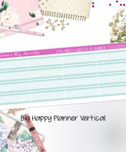 Two-Tone Labels 1.95 inch Width Quarter Boxes 625 for Big Happy Planner Vertical Planner Stickers