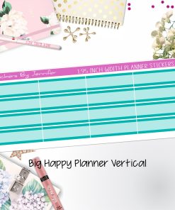 Two-Tone Labels 1.95 inch Width Quarter Boxes 627 for Big Happy Planner Vertical Planner Stickers