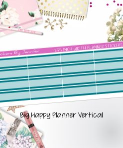 Two-Tone Labels 1.95 inch Width Quarter Boxes 628 for Big Happy Planner Vertical Planner Stickers