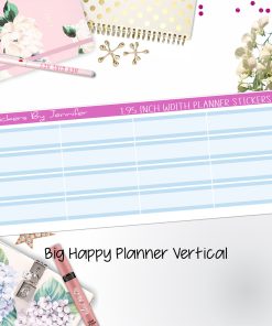 Two-Tone Labels 1.95 inch Width Quarter Boxes 631 for Big Happy Planner Vertical Planner Stickers
