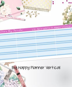 Two-Tone Labels 1.95 inch Width Quarter Boxes 634 for Big Happy Planner Vertical Planner Stickers