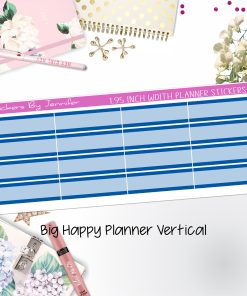 Two-Tone Labels 1.95 inch Width Quarter Boxes 637 for Big Happy Planner Vertical Planner Stickers