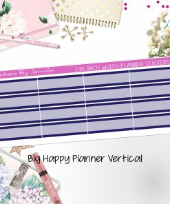 Two-Tone Labels 1.95 inch Width Quarter Boxes 640 for Big Happy Planner Vertical Planner Stickers