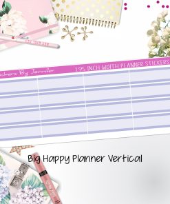 Two-Tone Labels 1.95 inch Width Quarter Boxes 644 for Big Happy Planner Vertical Planner Stickers