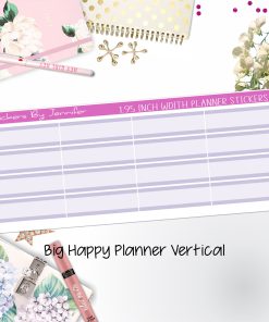 Two-Tone Labels 1.95 inch Width Quarter Boxes 645 for Big Happy Planner Vertical Planner Stickers