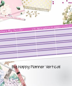 Two-Tone Labels 1.95 inch Width Quarter Boxes 647 for Big Happy Planner Vertical Planner Stickers