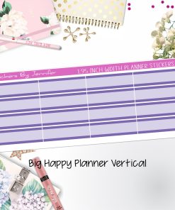 Two-Tone Labels 1.95 inch Width Quarter Boxes 648 for Big Happy Planner Vertical Planner Stickers