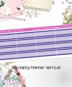 Two-Tone Labels 1.95 inch Width Quarter Boxes 649 for Big Happy Planner Vertical Planner Stickers