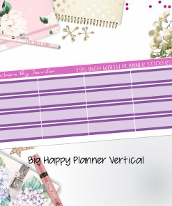 Two-Tone Labels 1.95 inch Width Quarter Boxes 652 for Big Happy Planner Vertical Planner Stickers