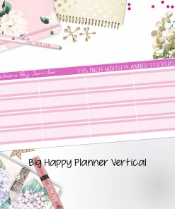 Two-Tone Labels 1.95 inch Width Quarter Boxes 656 for Big Happy Planner Vertical Planner Stickers