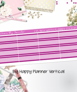 Two-Tone Labels 1.95 inch Width Quarter Boxes 660 for Big Happy Planner Vertical Planner Stickers