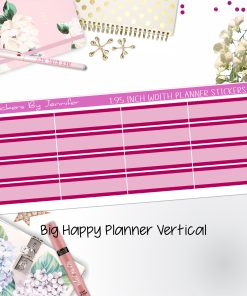 Two-Tone Labels 1.95 inch Width Quarter Boxes 661 for Big Happy Planner Vertical Planner Stickers