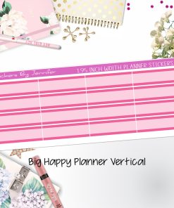 Two-Tone Labels 1.95 inch Width Quarter Boxes 664 for Big Happy Planner Vertical Planner Stickers